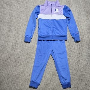 Champion Two-Tone Blue and Lavender Tracksuit